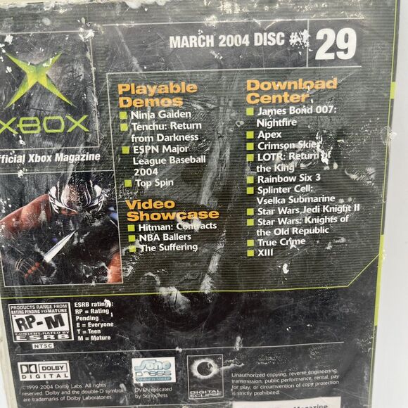 March 2004 Official Xbox Demo Disc #29 Breakdown Ninja Gaiden Tenchu Top Spin - Picture 4 of 8